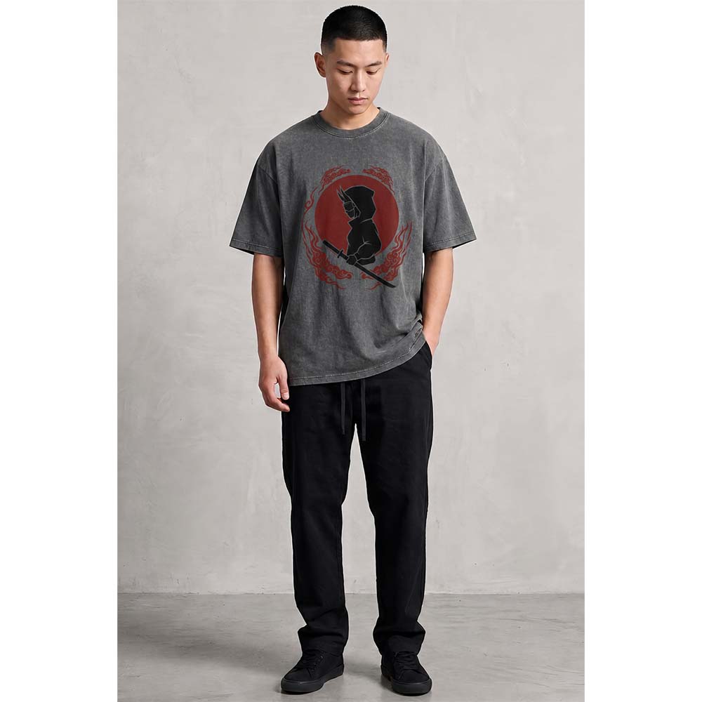Samurai Hooded Oversized Cotton T-Shirt