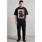 Samurai Red Panda Oversized Cotton T-Shirt