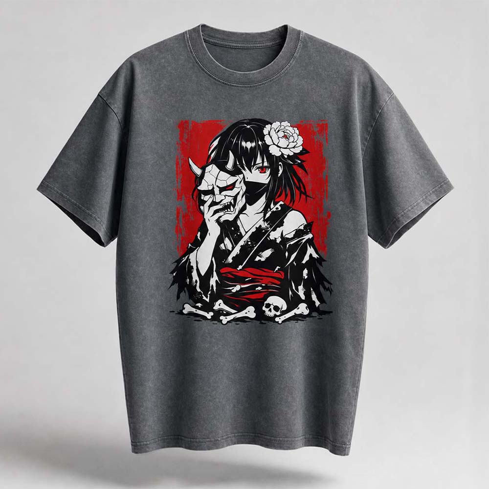 Hannya Mask Oversized Cotton T-Shirt