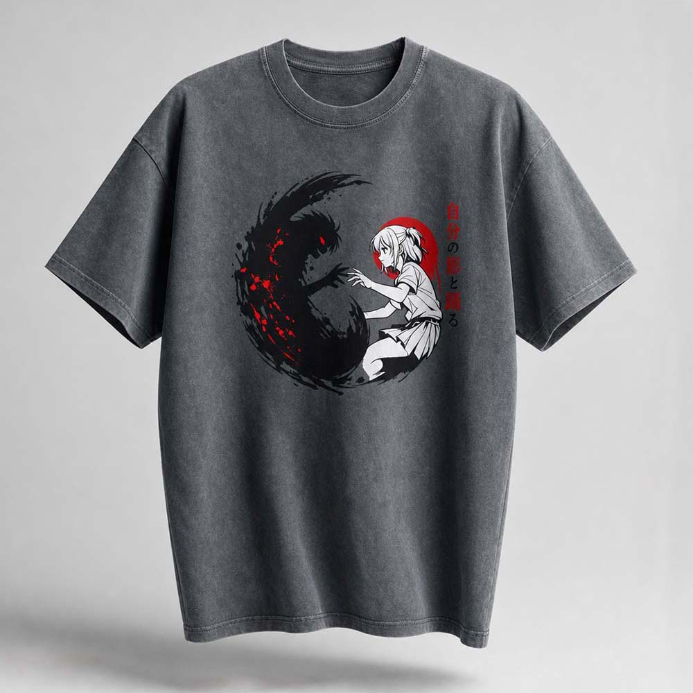 Dancing with My Shadow Oversized Cotton T-Shirt
