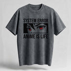 Anime Is Life "System Error" Oversized Cotton T-Shirt