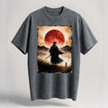 Samurai Sunset Oversized Cotton T-Shirt