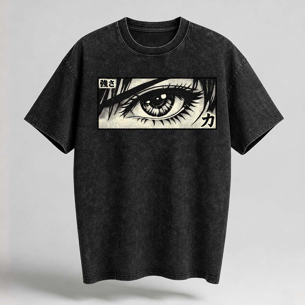 Anime Eye Oversized Cotton T-Shirt