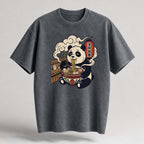 Panda Ramen Oversized Cotton T-Shirt