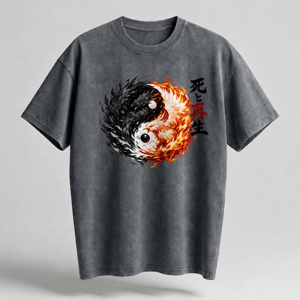 Death and Rebirth Oversized Cotton T-Shirt