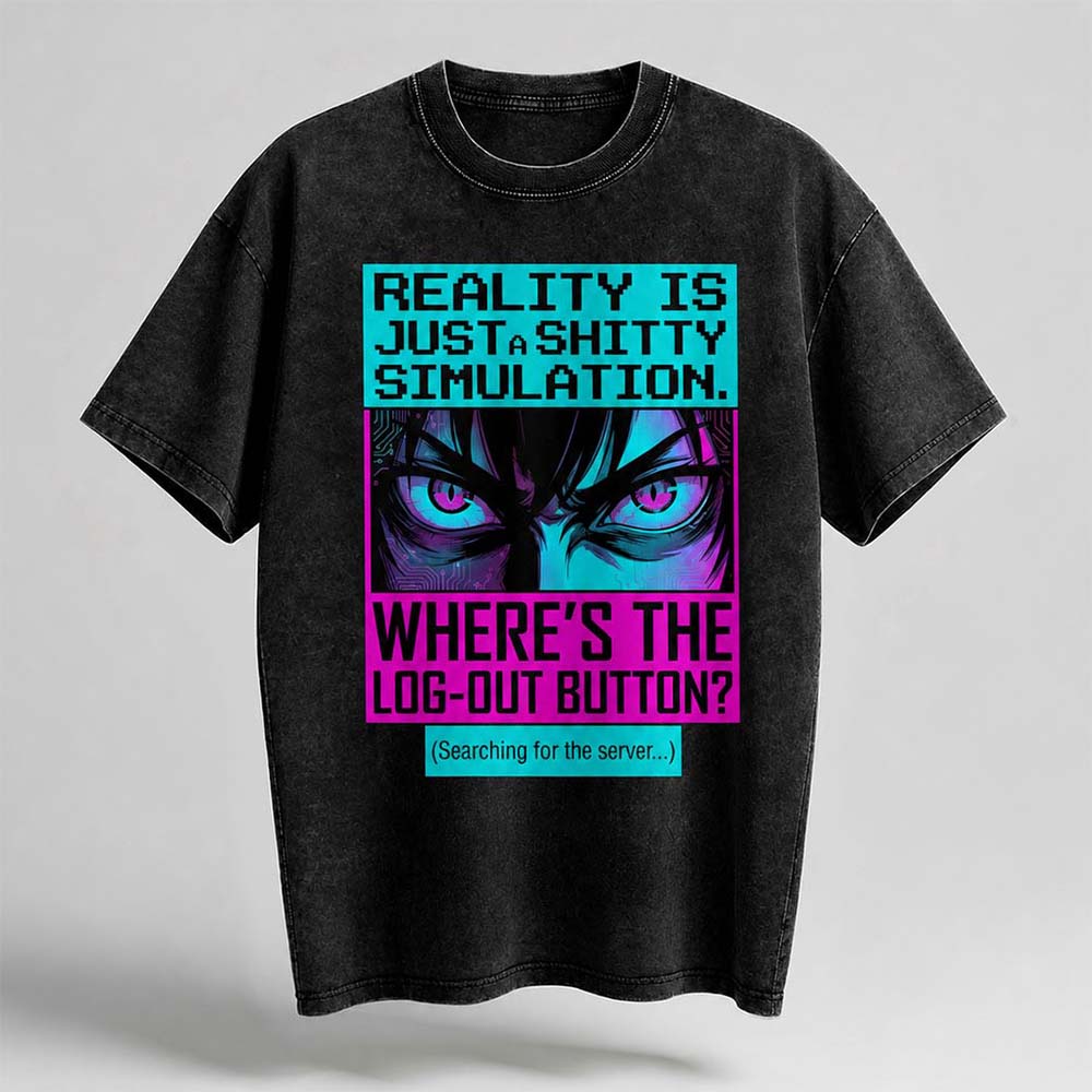 Reality Is a Simulation Oversized Cotton T-Shirt