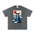 Snow Washed Oversized Cotton T-Shirt
