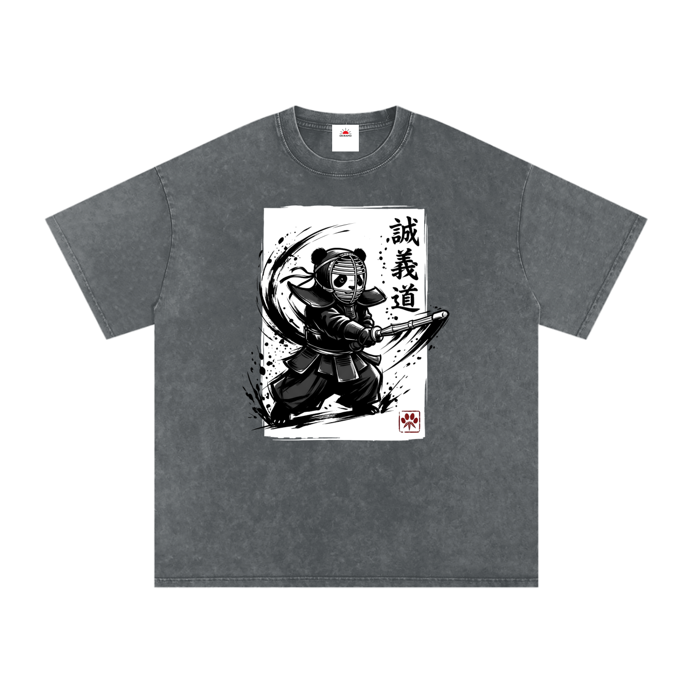 Snow Washed Oversized Cotton T-Shirt