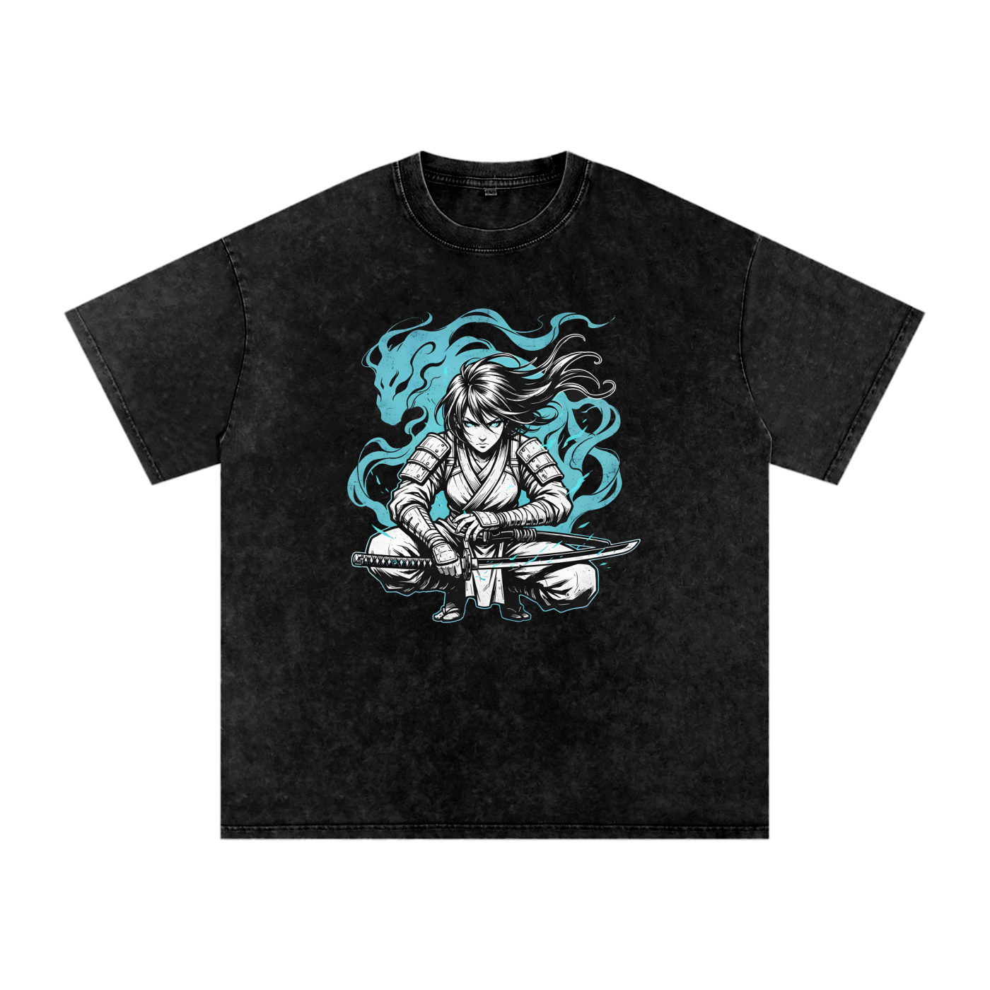 Snow Washed Oversized Cotton T-Shirt