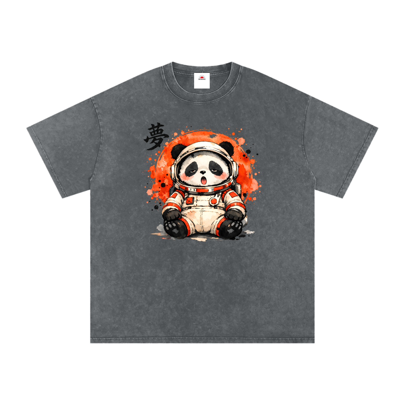 Snow Washed Oversized Cotton T-Shirt