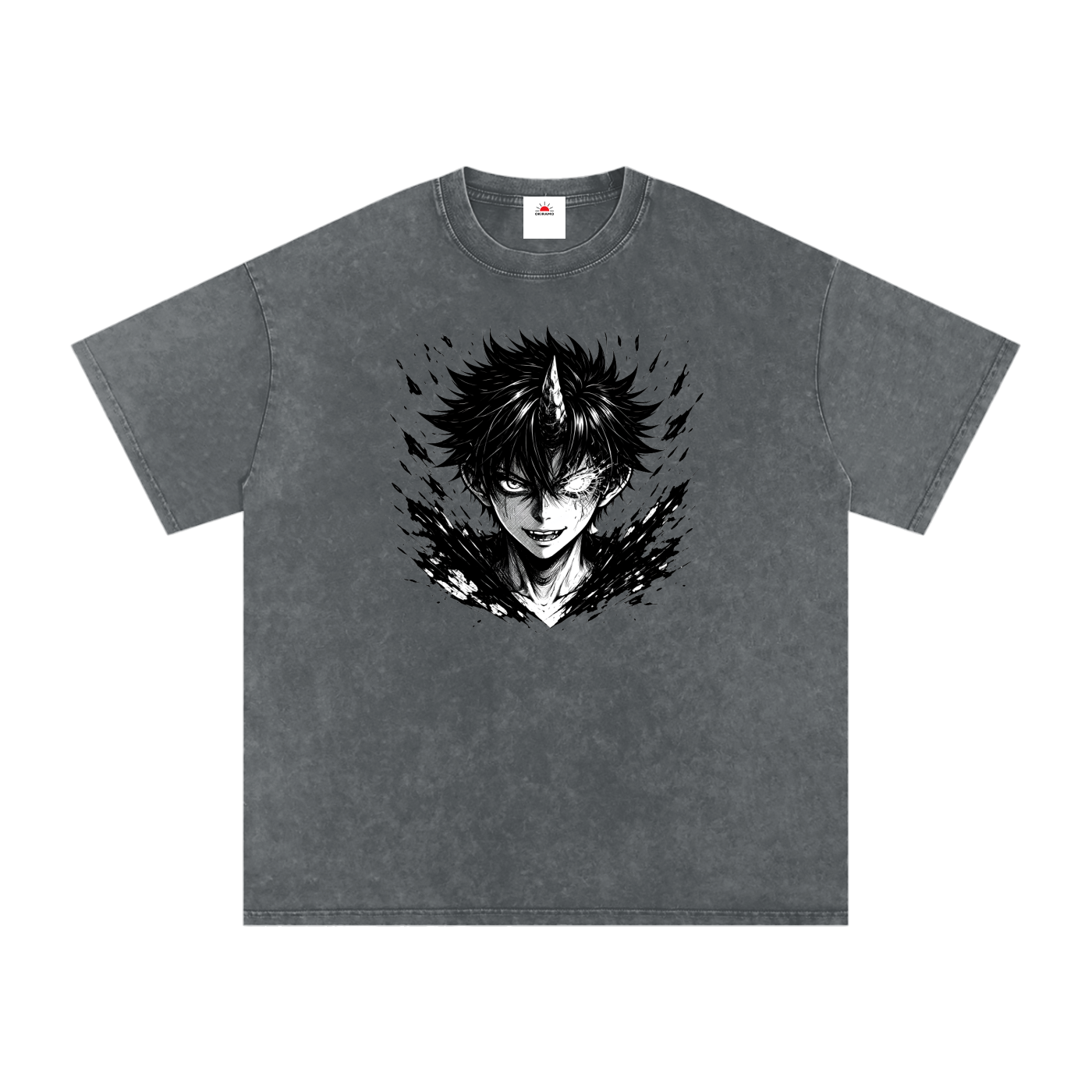 Snow Washed Oversized Cotton T-Shirt