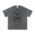 Snow Washed Oversized Cotton T-Shirt