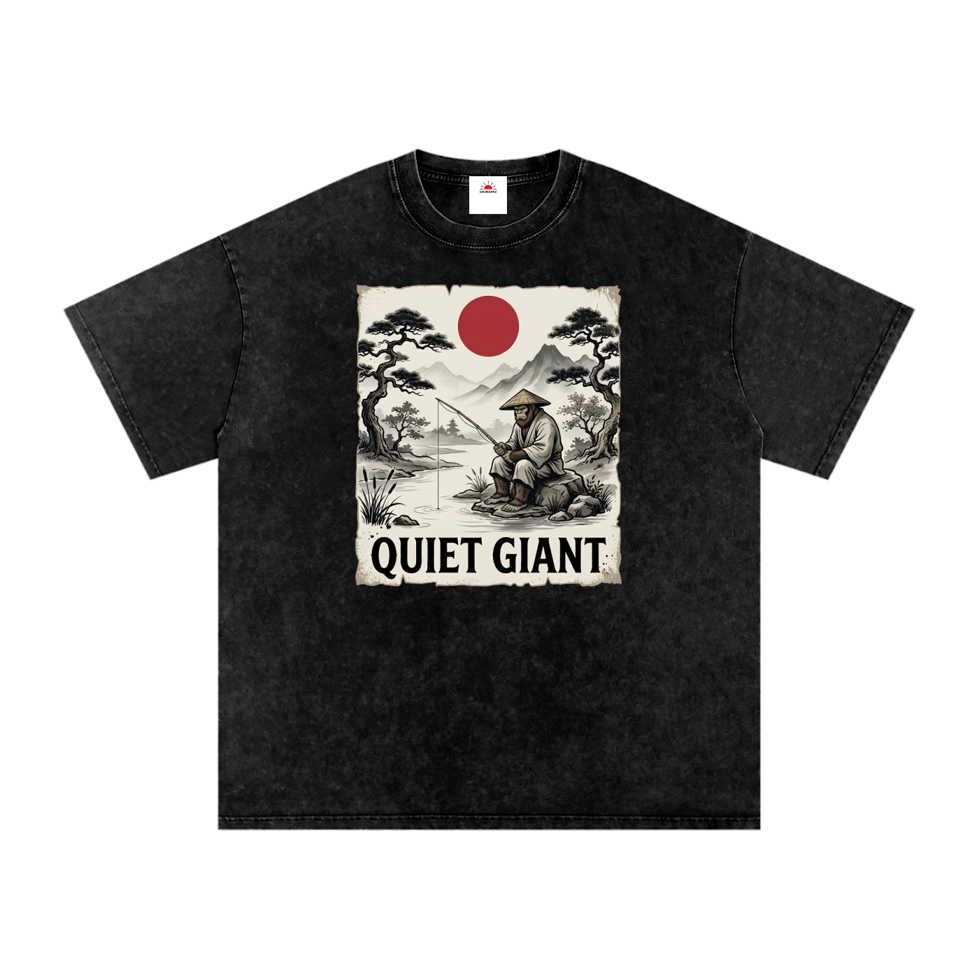 Snow Washed Oversized Cotton T-Shirt