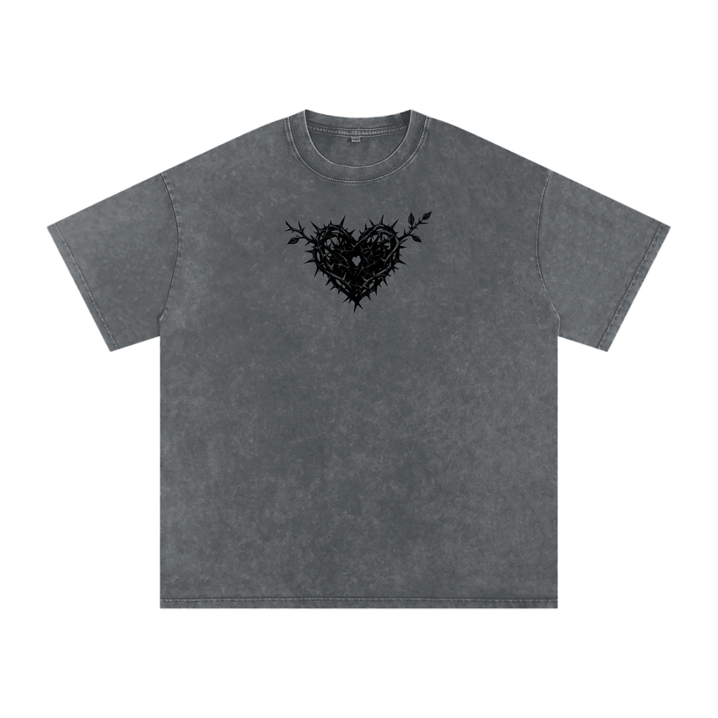 Snow Washed Oversized Cotton T-Shirt