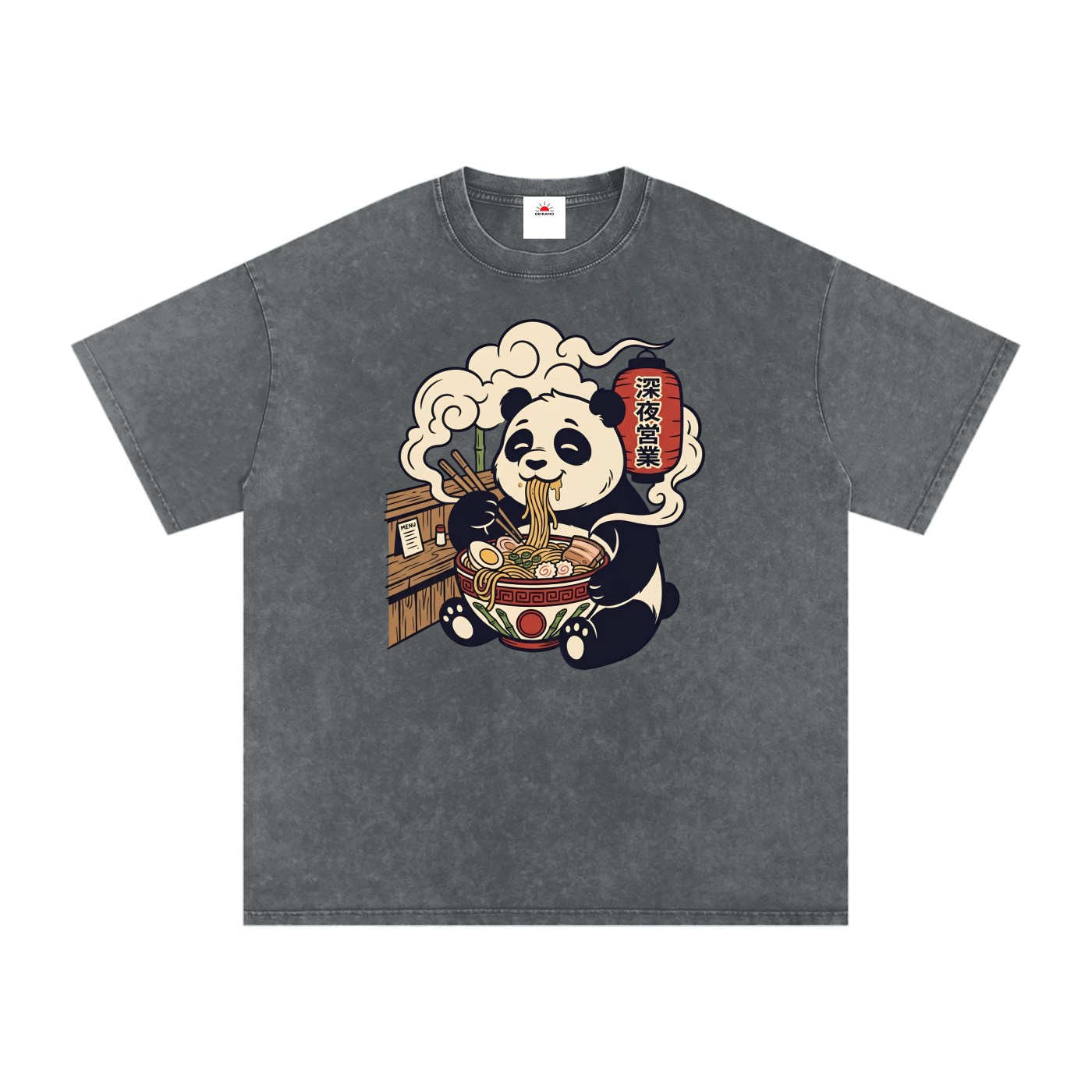 Snow Washed Oversized Cotton T-Shirt