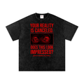 Snow Washed Oversized Cotton T-Shirt