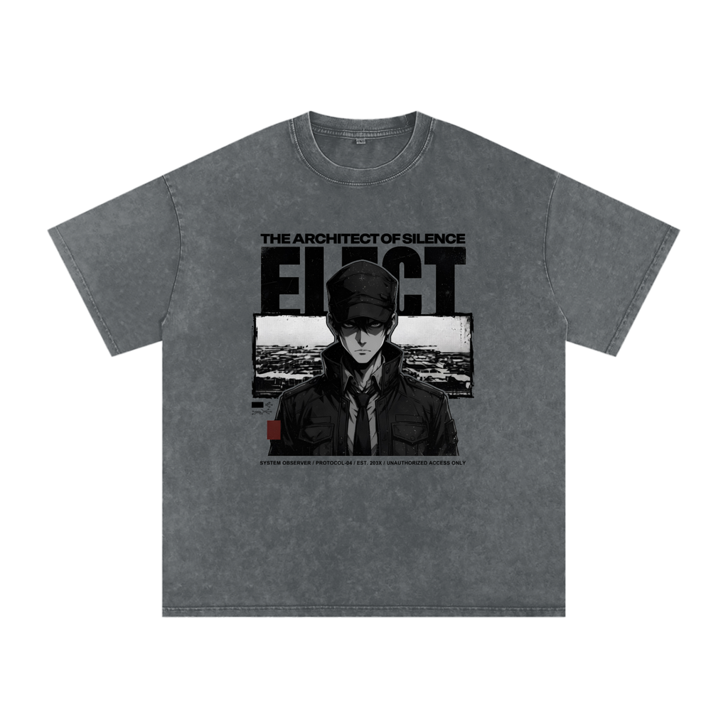 Snow Washed Oversized Cotton T-Shirt
