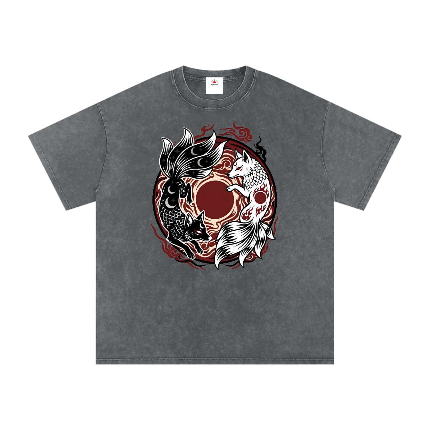 Snow Washed Oversized Cotton T-Shirt