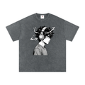 Snow Washed Oversized Cotton T-Shirt