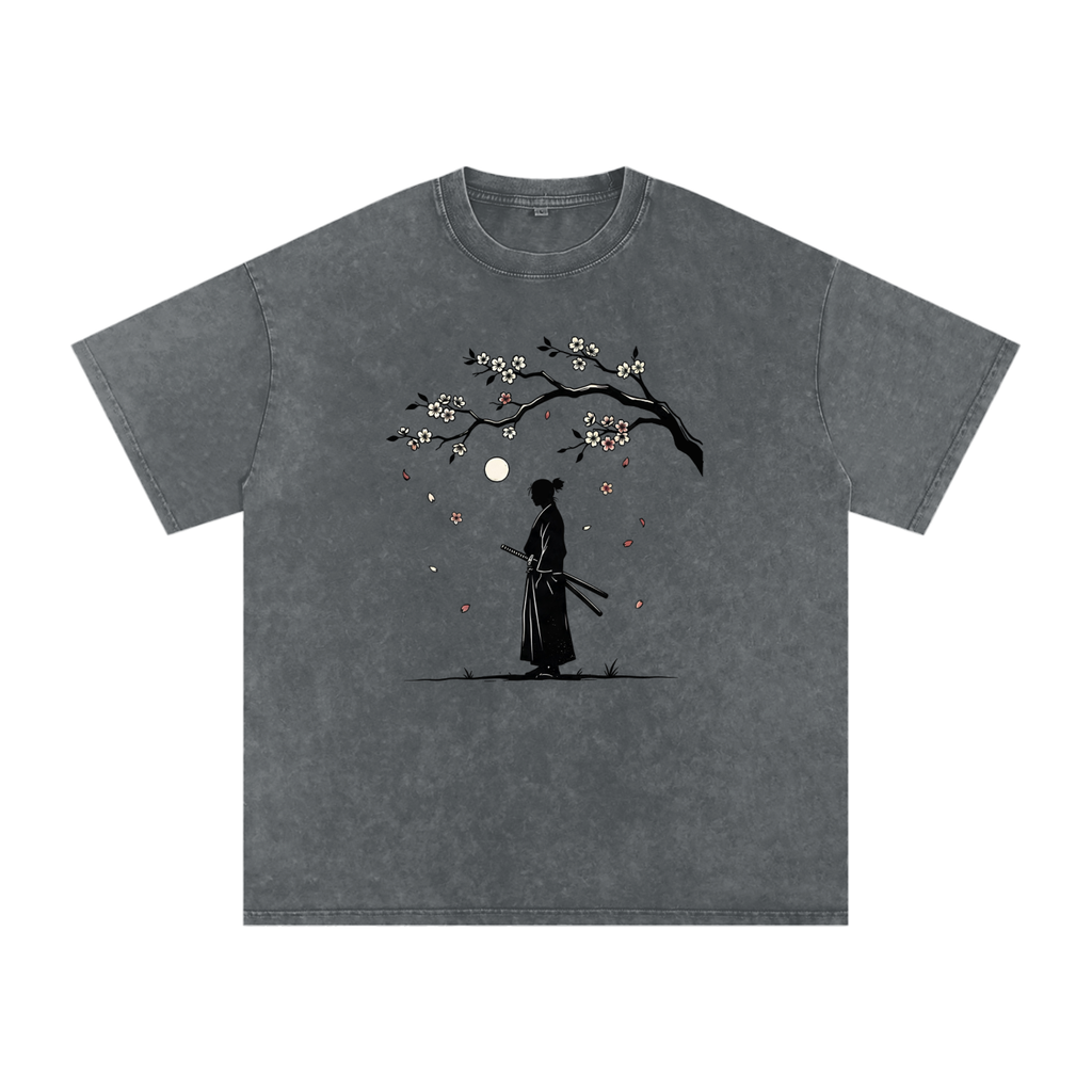 Snow Washed Oversized Cotton T-Shirt