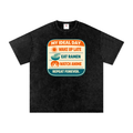 Snow Washed Oversized Cotton T-Shirt