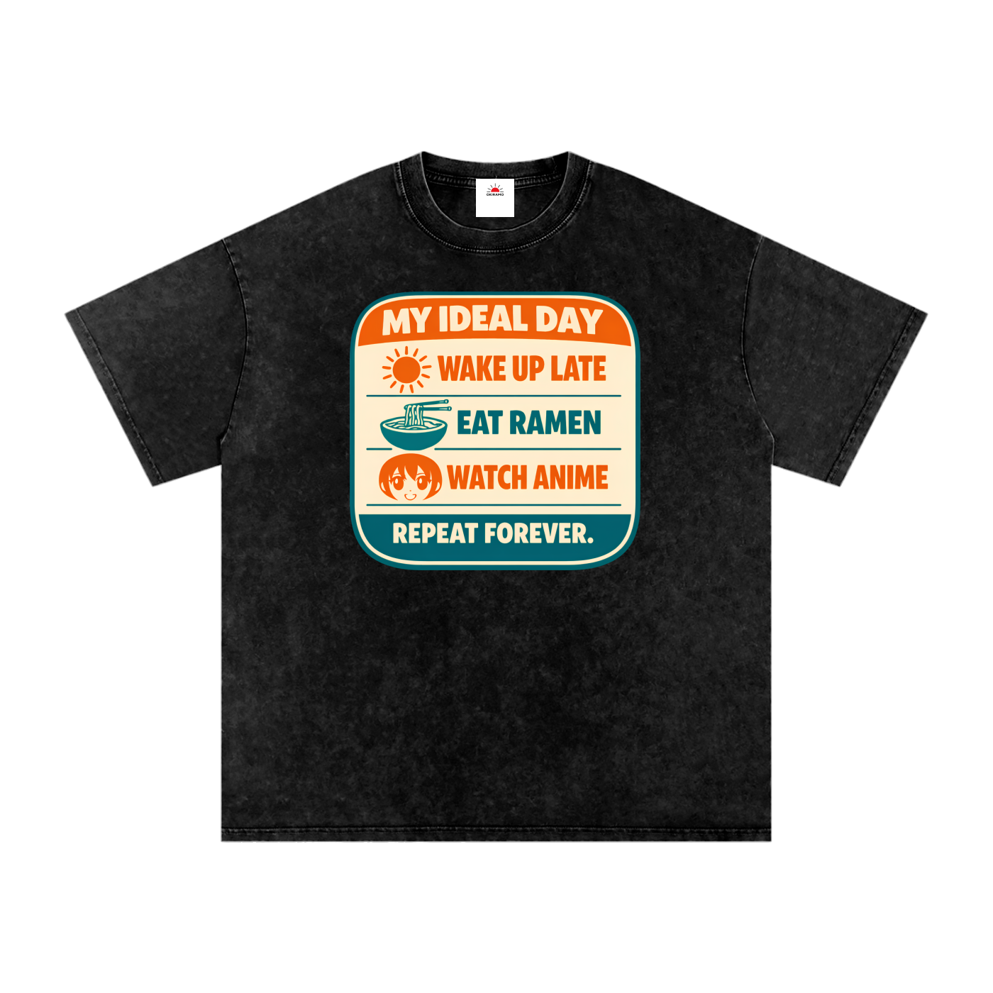 Snow Washed Oversized Cotton T-Shirt