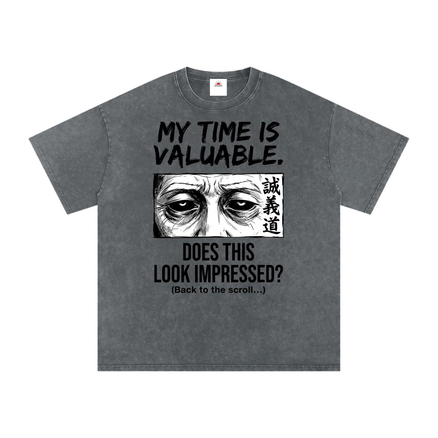 Snow Washed Oversized Cotton T-Shirt