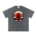 Snow Washed Oversized Cotton T-Shirt