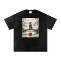 Snow Washed Oversized Cotton T-Shirt