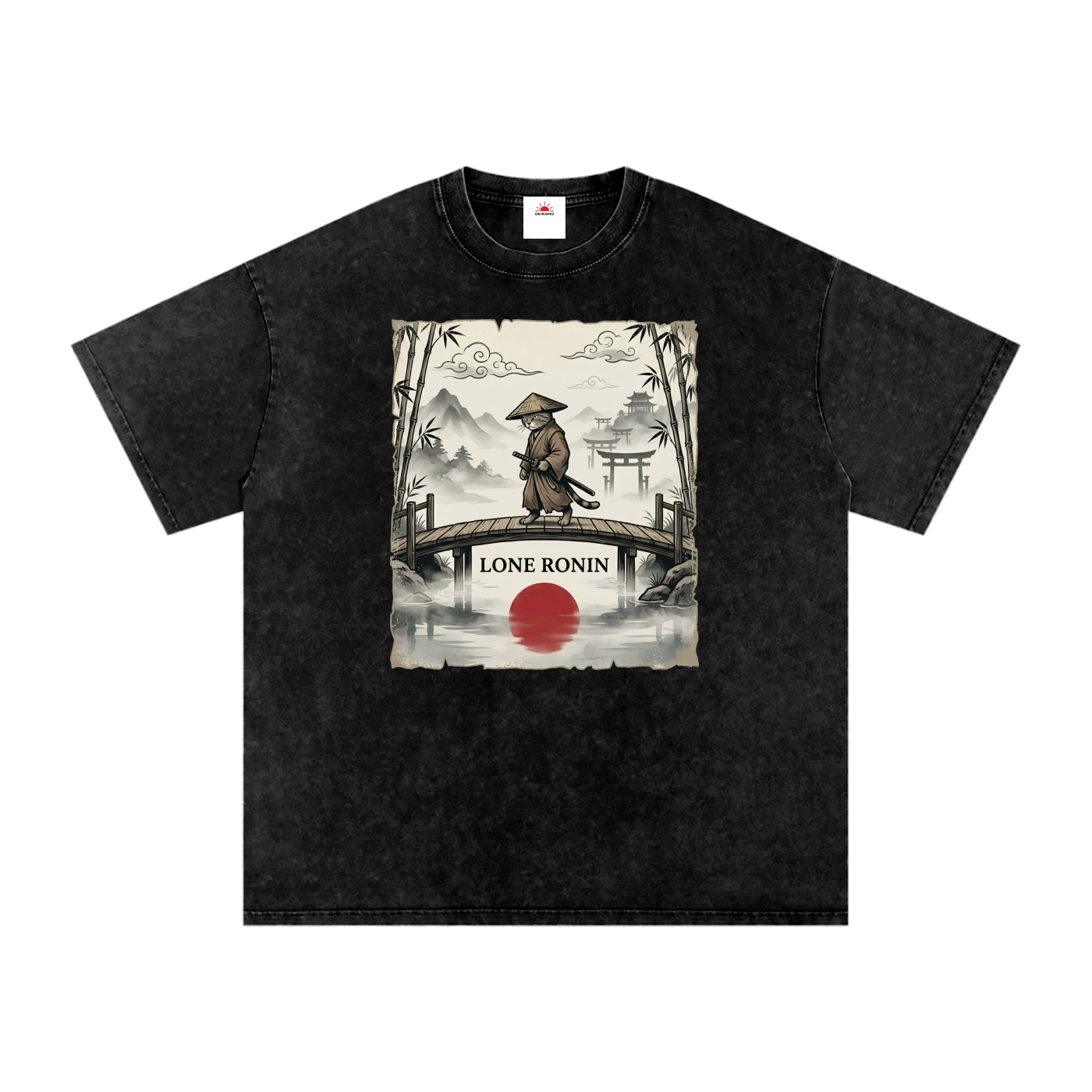 Snow Washed Oversized Cotton T-Shirt