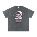 Snow Washed Oversized Cotton T-Shirt