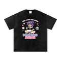 Snow Washed Oversized Cotton T-Shirt