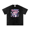 Snow Washed Oversized Cotton T-Shirt