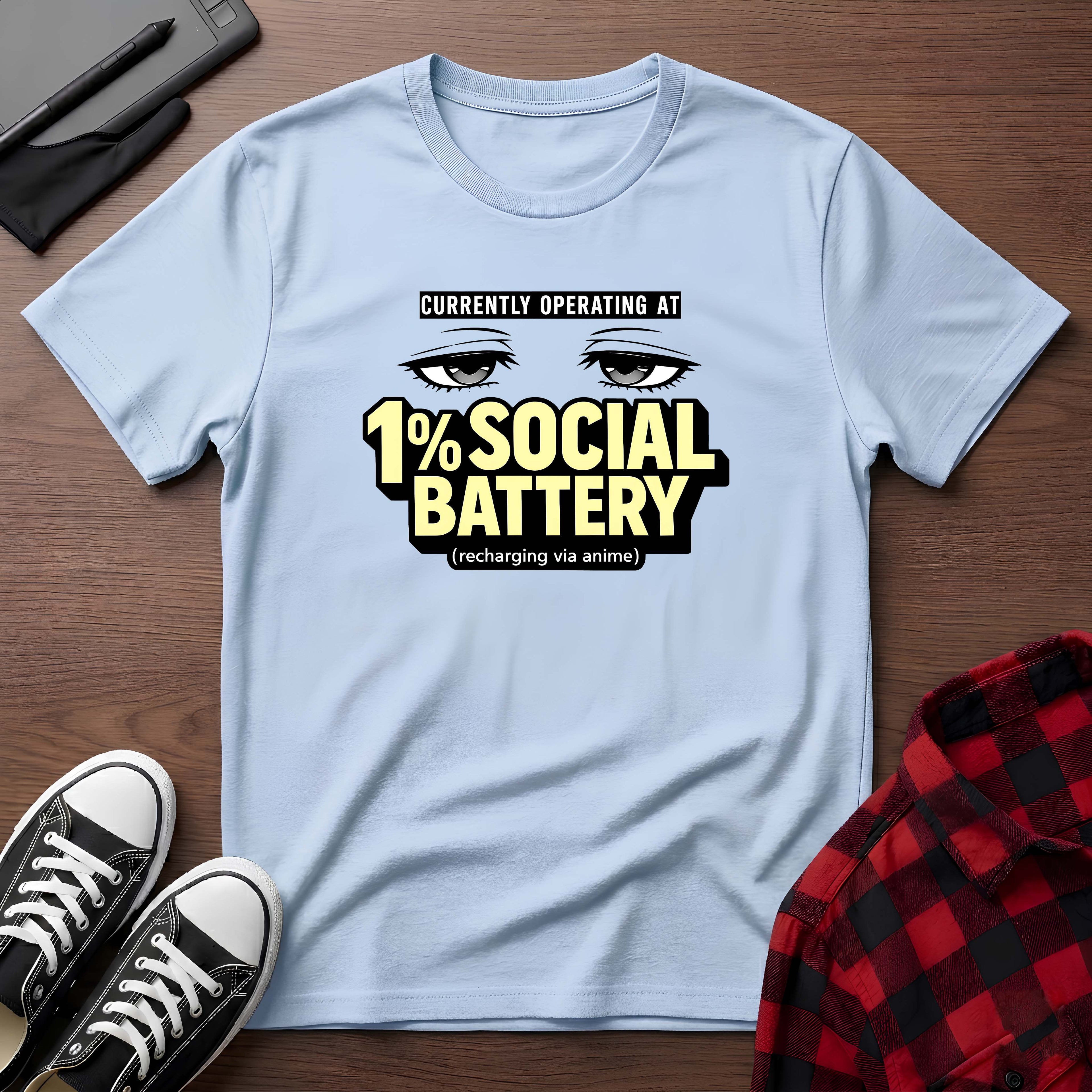1% Social Battery T-Shirt