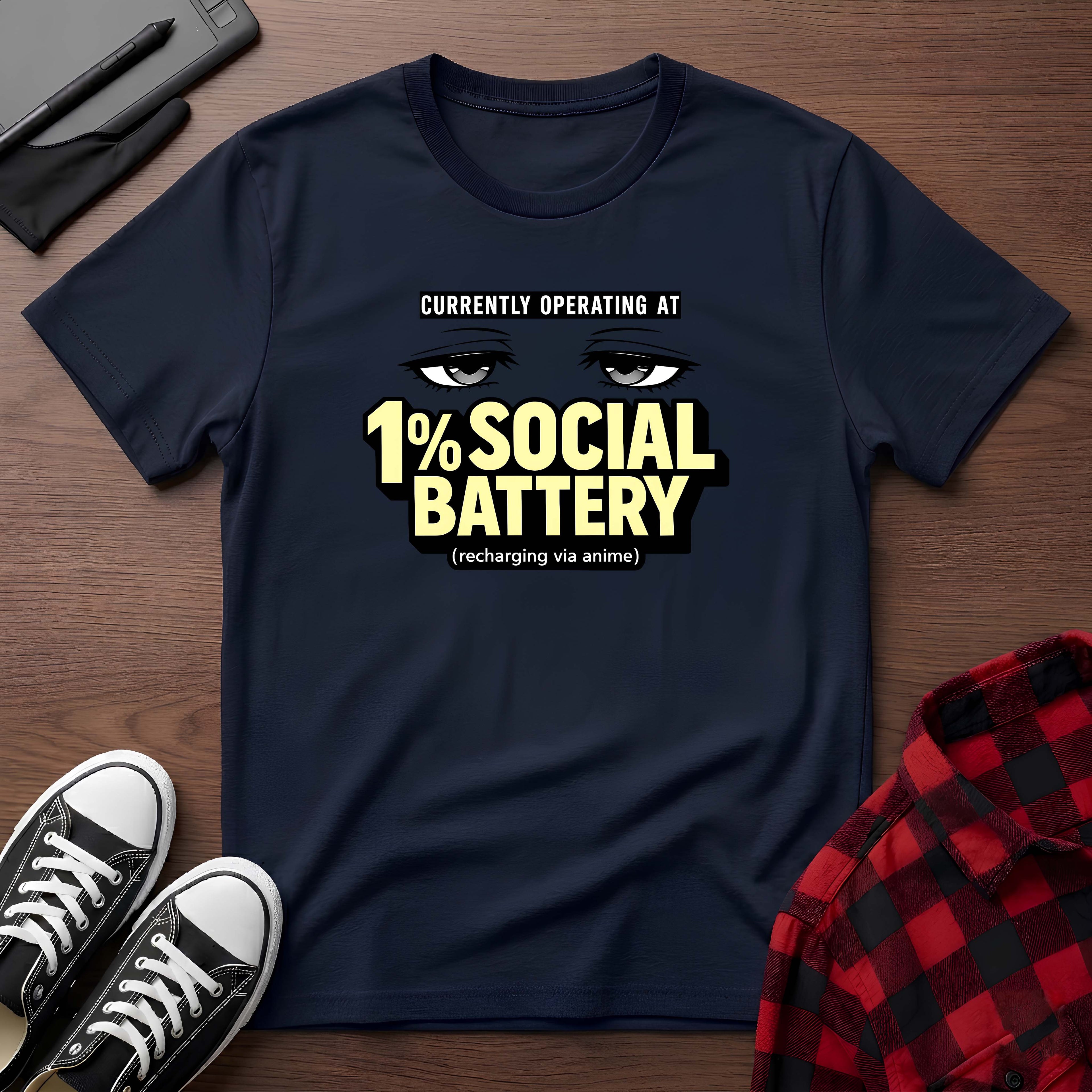 1% Social Battery T-Shirt