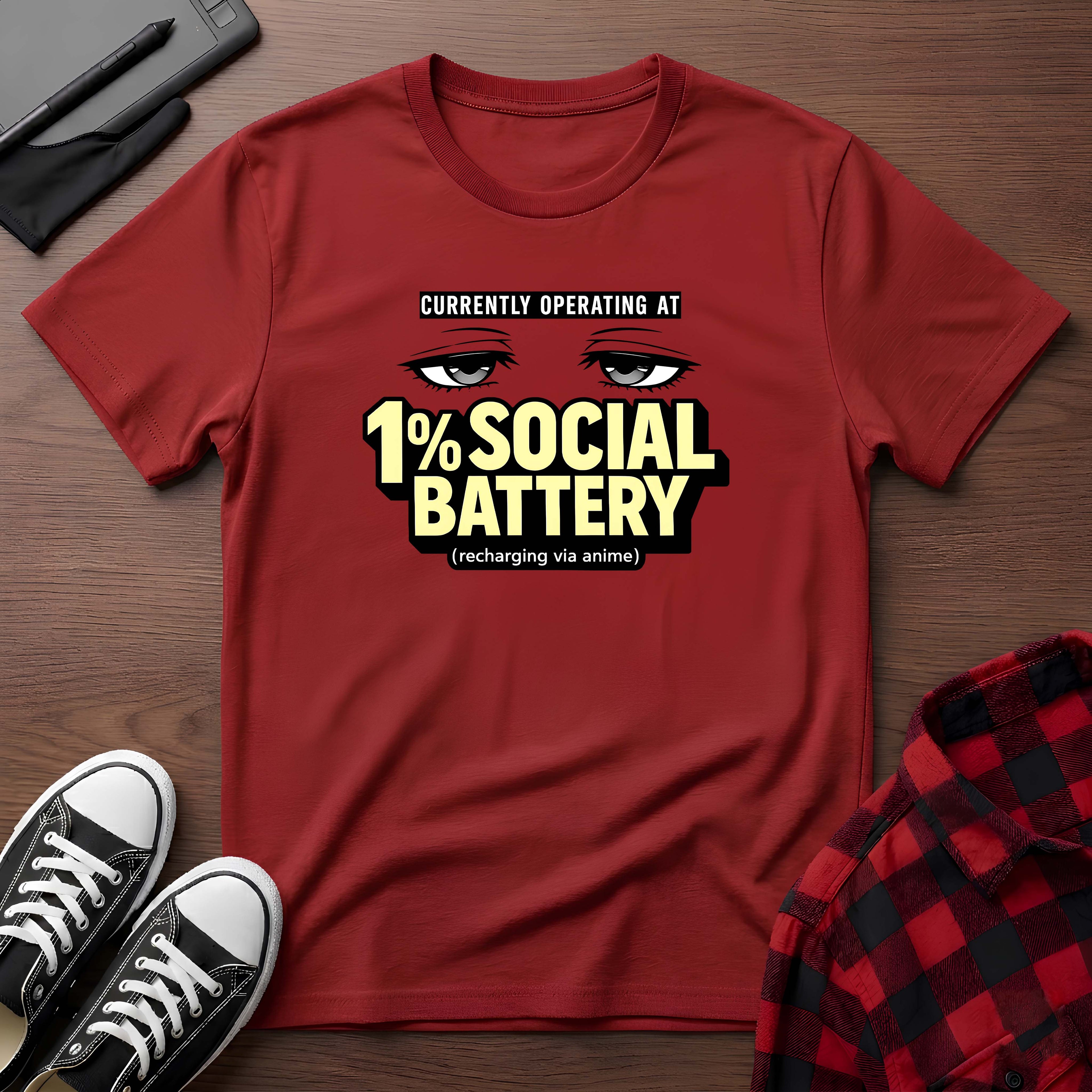 1% Social Battery T-Shirt