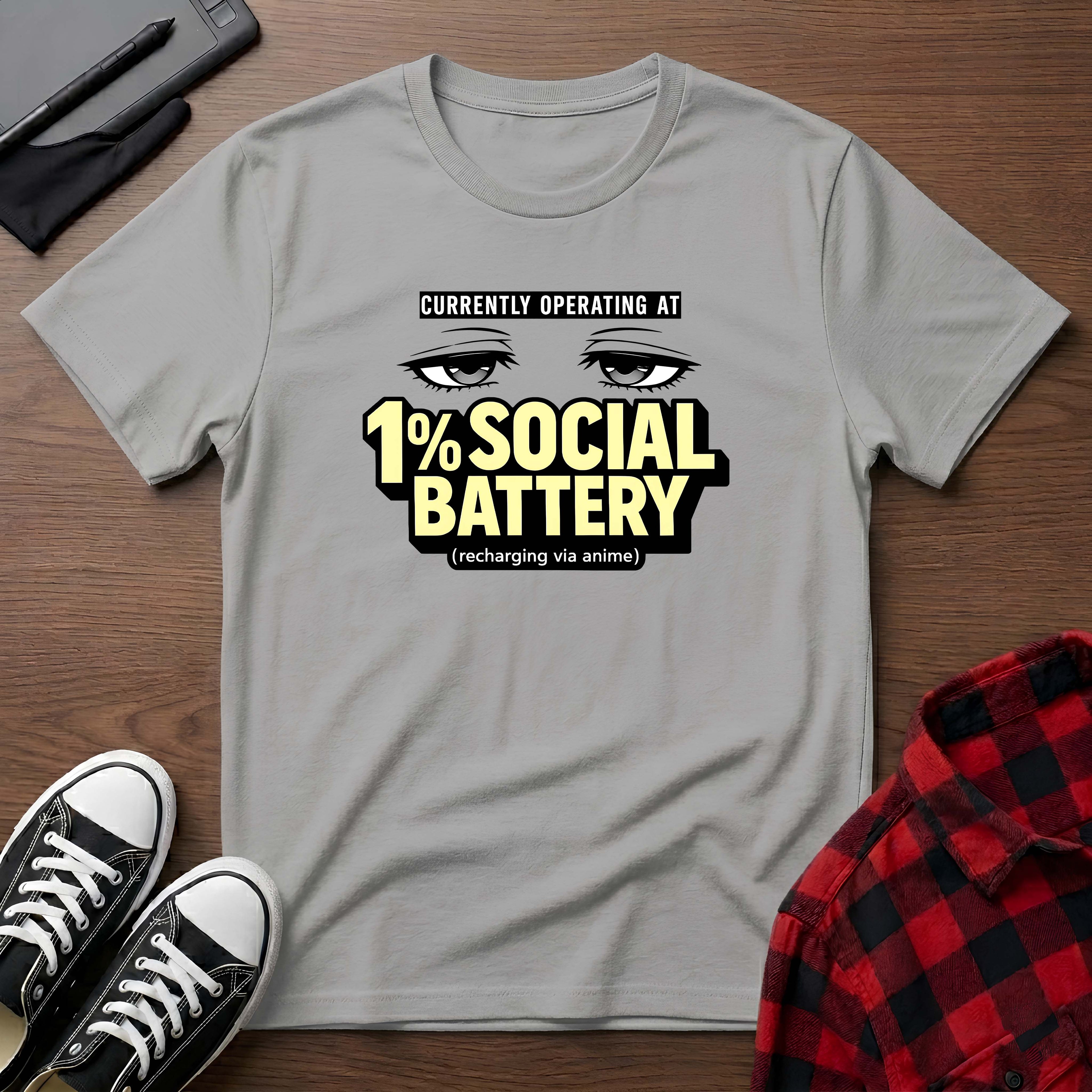 1% Social Battery T-Shirt