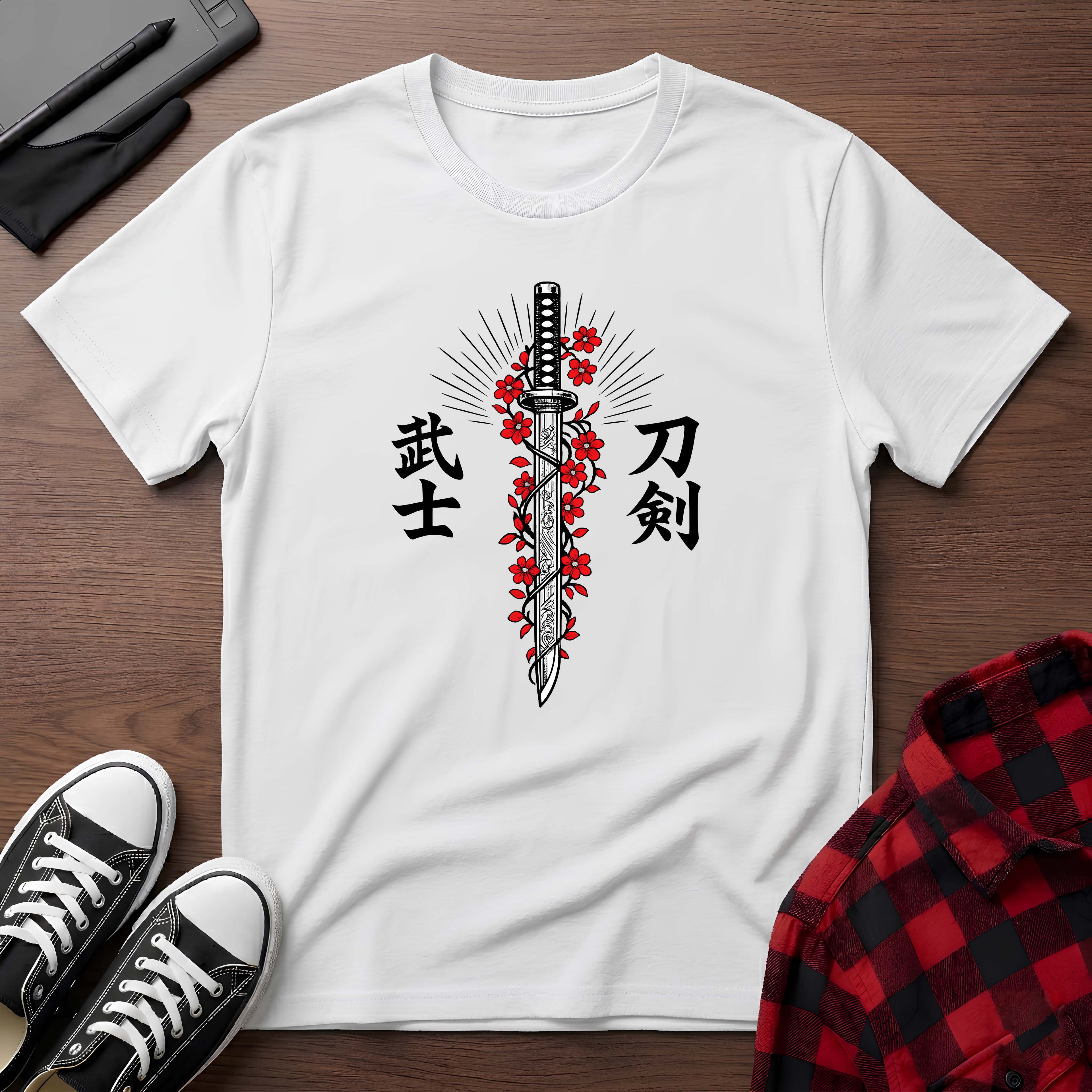 Katana & Cherry Blossoms T-Shirt