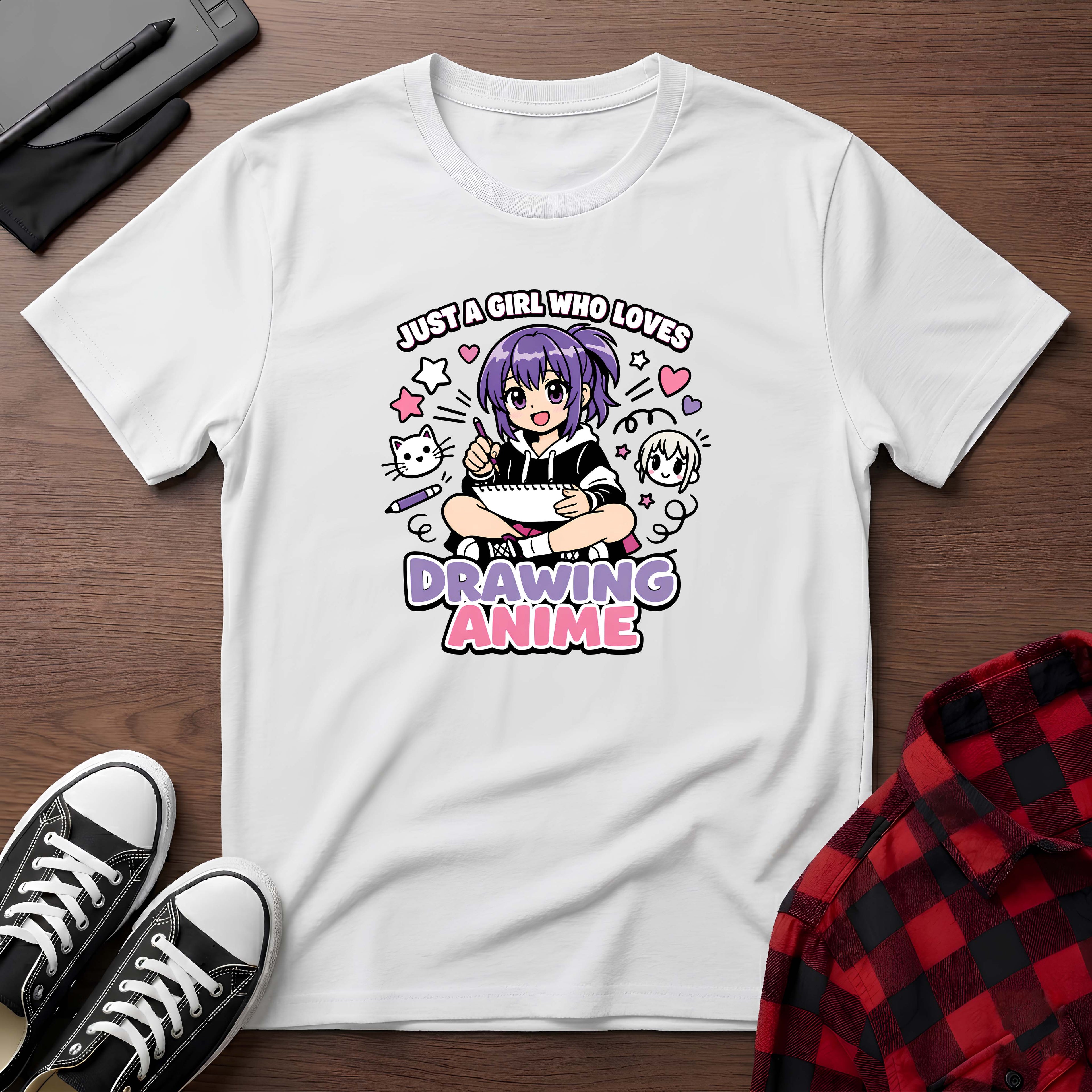 Just a Girl Who Loves Drawing Anime T-Shirt