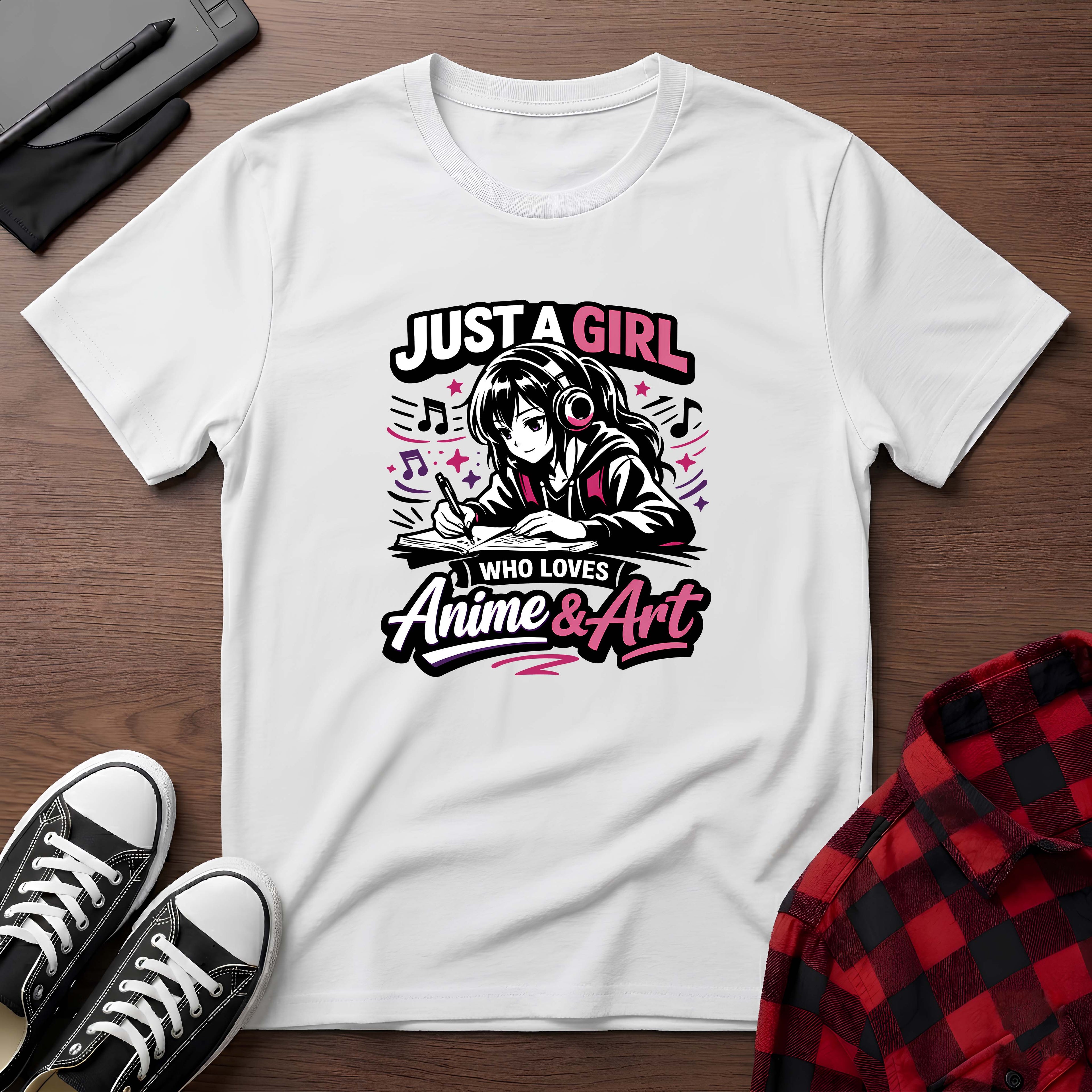 Just a Girl Who Loves Anime & Art T-Shirt