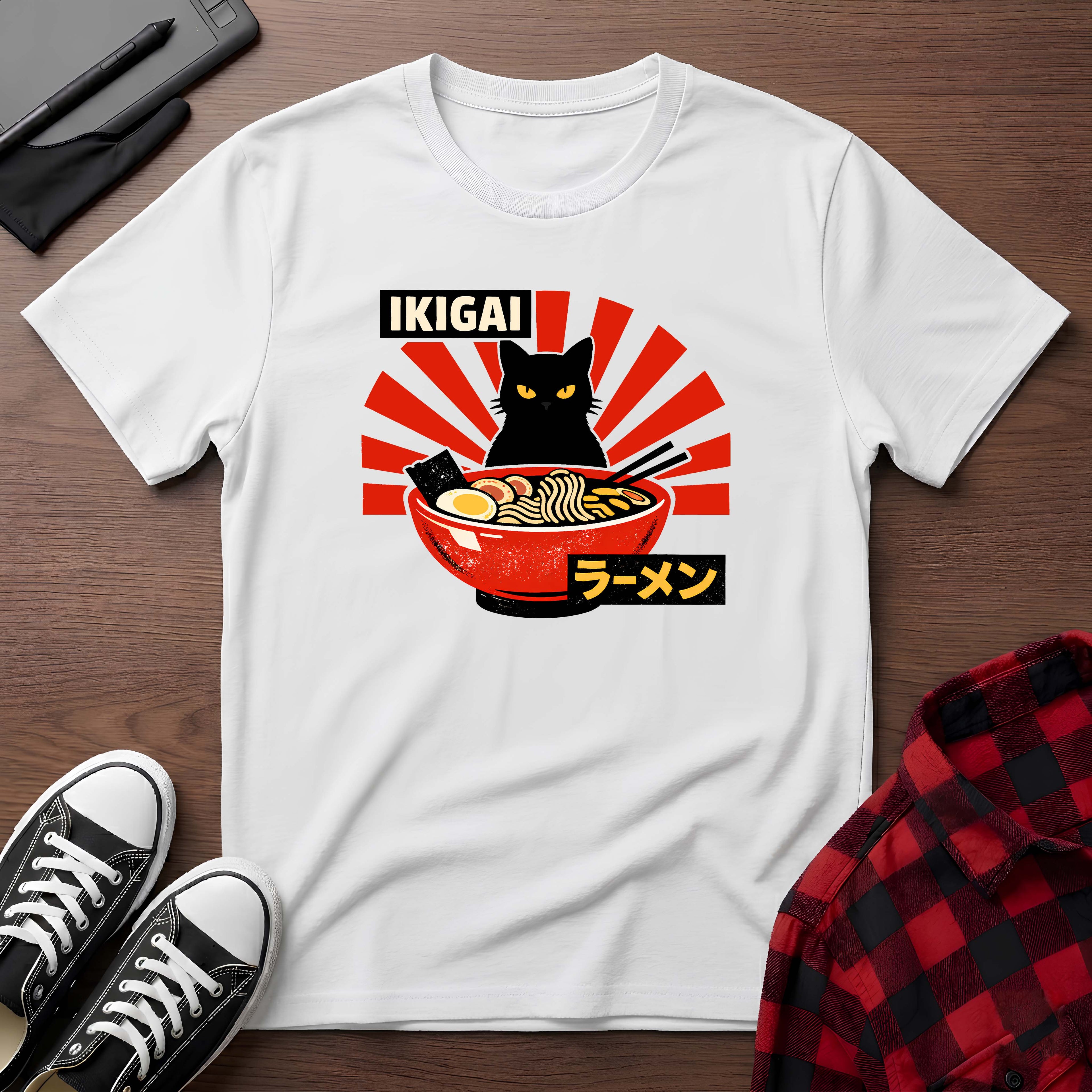 Ikigai Ramen Cat T-Shirt