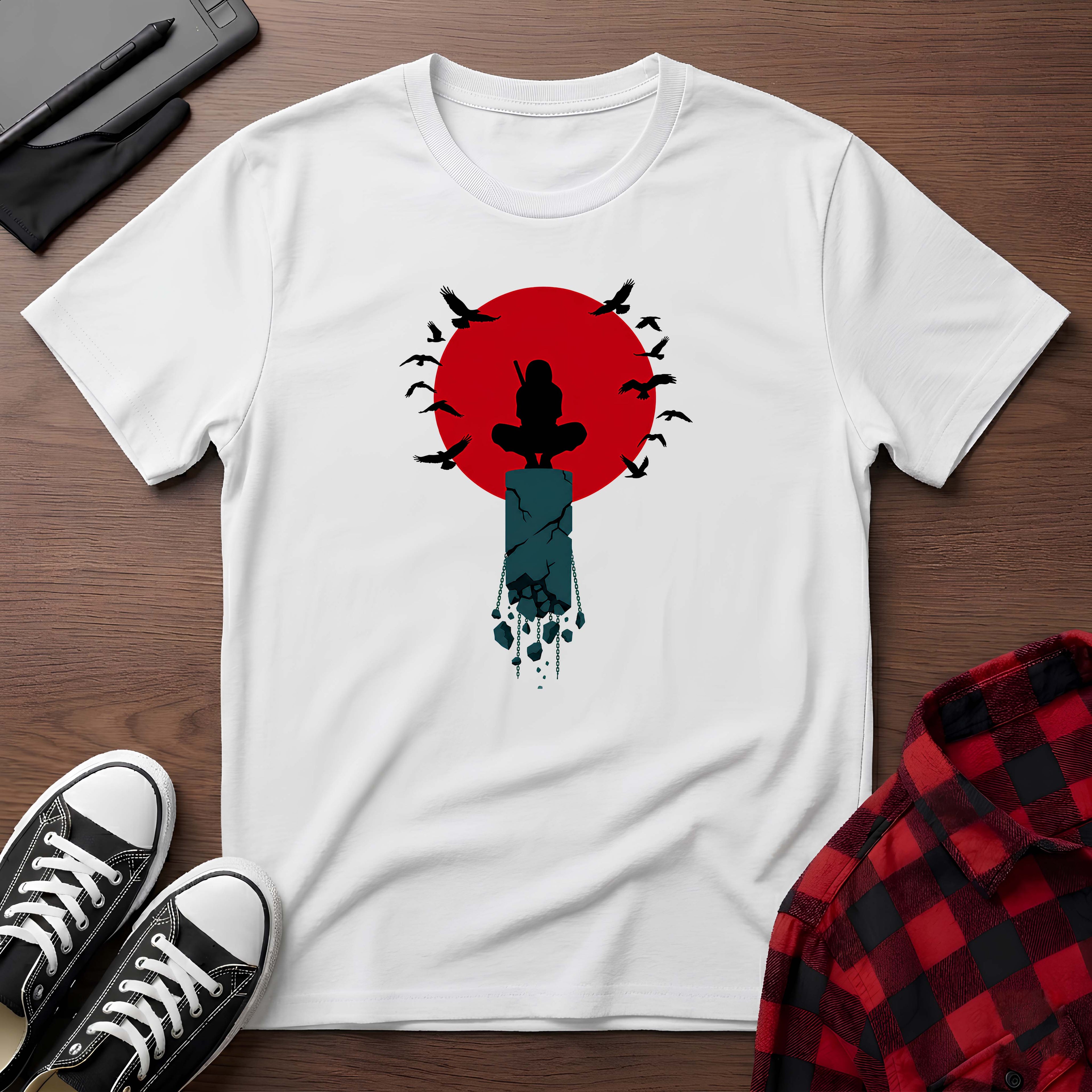 Crow and Red Moon T-Shirt
