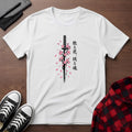 Samurai Sword Cherry Blossoms T-Shirt